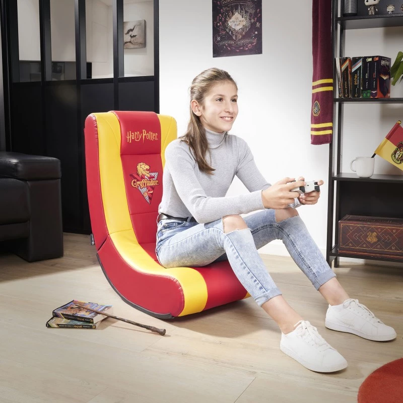 Cadeira de gaming para consola Subsonic SA5610-H1 assento acolchoado vermelho amarelo