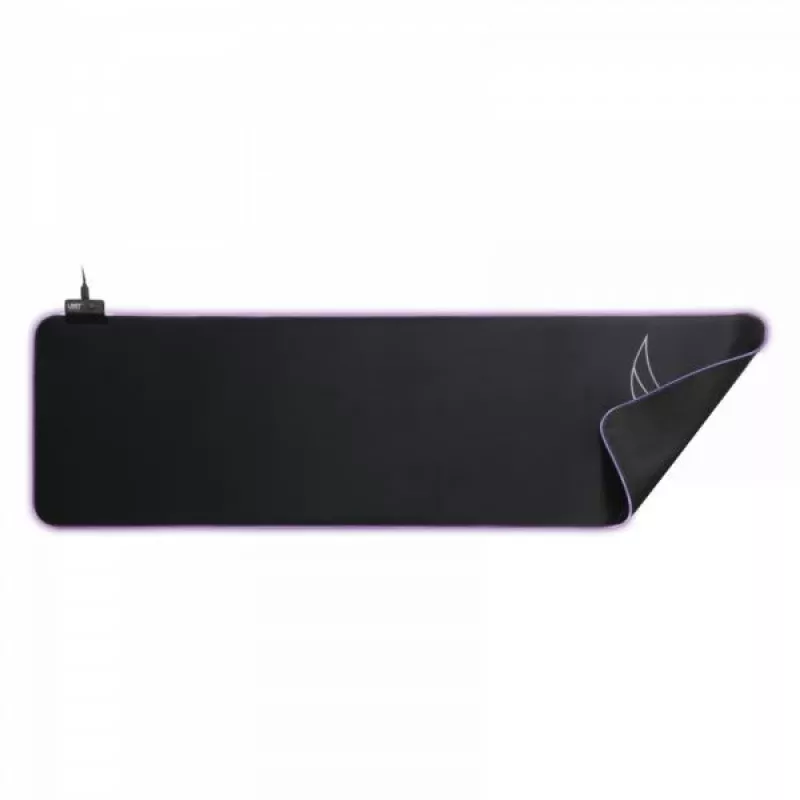 Tapete de rato gaming L33T Gaming 160406 Asar Bardagi XXL RGB, superfície rápida. 920 x 294 x 3 mm, Preto