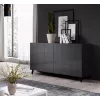 Aparador Cama Sideboard 2D REJA cinzento grafite brilhante/cinzento grafite brilhante