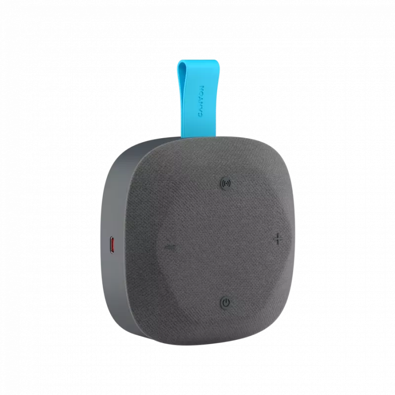 Canyon Hexagon 10 - Altifalante Bluetooth 5.3 - USB-C - leitor de cartões - IPX5 - azul-cinzento