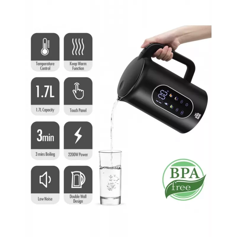Chaleira elétrica Forme FKG-2117 1,7 l 2200 W preto