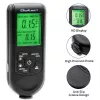 Medidor de espessura de verniz Qoltec com visor LCD | 0~2000 µm