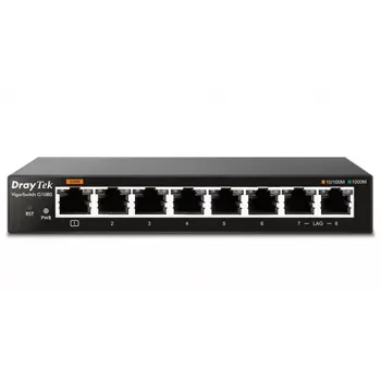 Switch gerido DrayTek VigorSwitch G1080 Gigabit de 8 portas