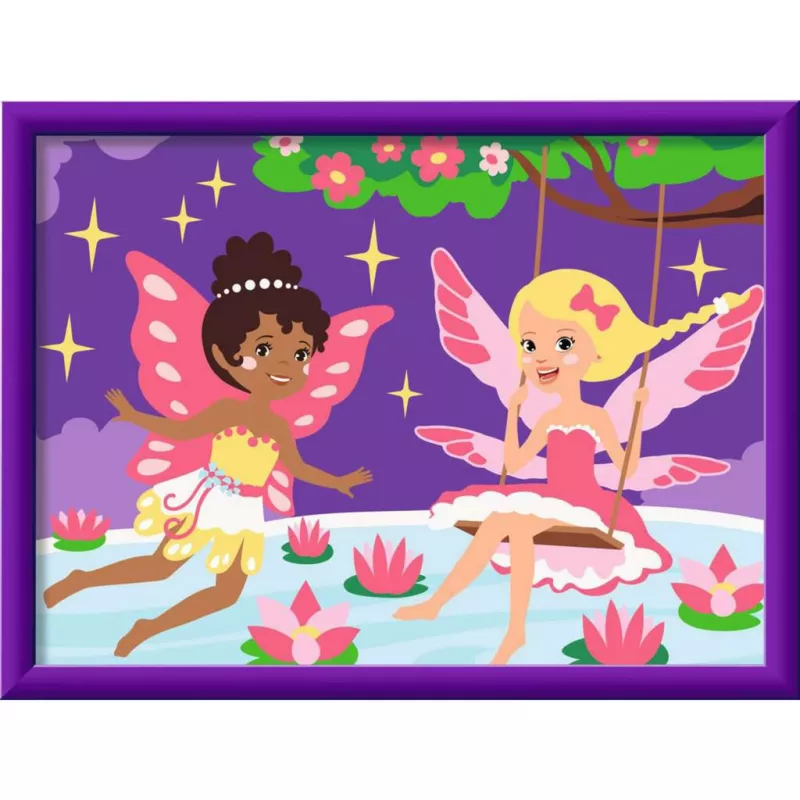 Conjunto de pintura Ravensburger CreArt – Amigos das Fadas (conjunto de pintura infantil)