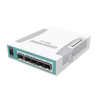 Switch de rede Mikrotik CRS106-1C-5S Gigabit Ethernet (10/100/1000) Power over Ethernet (PoE) branco