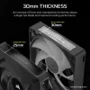 Ventoinha de caixa Corsair iCUE LINK RX120 MAX ARGB 120mm pack de 3 preta