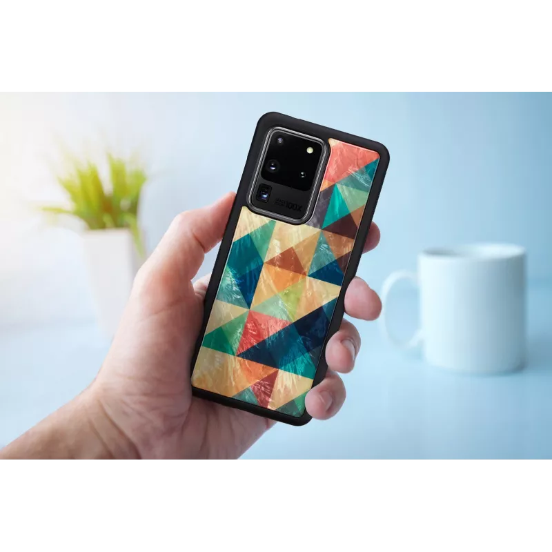 Capa de proteção iKins para Samsung Galaxy S20 Ultra, Mosaico preto