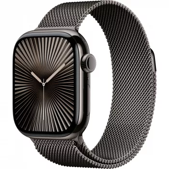APPLE Watch Series 10 GPS + Cellular 42 mm caixa de titânio em ardósia com pulseira Milanese Loop em ardósia