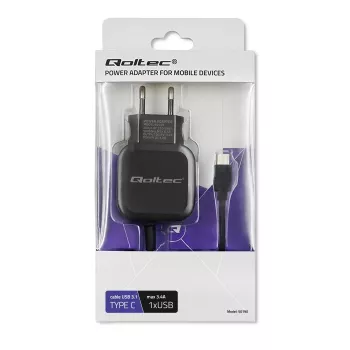 Carregador Qoltec 50190 para dispositivos móveis, telemóvel, tablet, telefone, universal