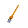 Cabo de rede LogiLink 1m RJ-45 Cat6A laranja S/FTP