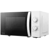 Micro-ondas, volume 20L, controlo mecânico, 800W, 5 níveis de potência, iluminação LED, função de descongelação, sinal no fim do tempo de cozedura, cor: branco