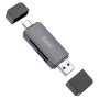 Leitor de cartões HOCO HB45 2 slots SD/TF com portas USB-A e USB-C