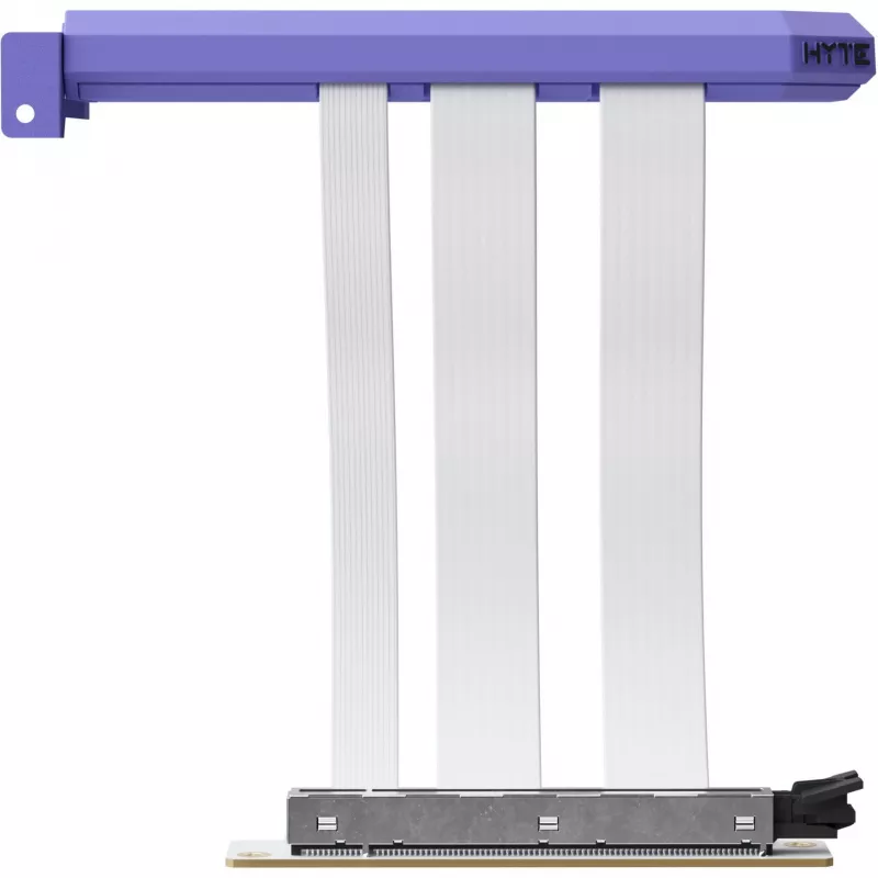 Cabo riser PCIe 5.0 Hyper da HYTE, modelo ACC-HYTE-PCIE50-TM, 20 cm, roxo/branco