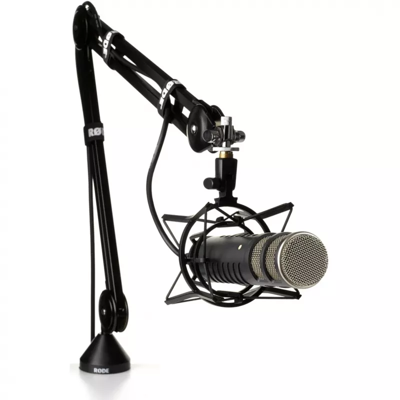 Microfone de estúdio dinâmico RØDE Procaster — com fios, Mini-XLR (3 pinos), 75–18.000 Hz, 32 Ω, -56 dB, preto, 695 g