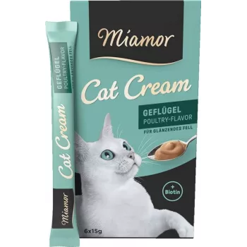 MIAMOR creme para gatos aves - guloseimas para gatos - 6x15g