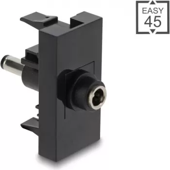 Conjunto de fichas de fonte de alimentação DELOCK Easy 45 módulo DC 5,5×2,1 mm e 5,5×2,5 mm