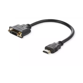 Adaptador de cabo de vídeo Microconnect HDMDVI15CM 0,15 m HDMI Type-A (Standard) DVI-D preto