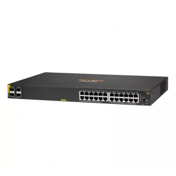 HPE Aruba Networking CX 6100 24G Class4 PoE 4SFP+ 370W Managed L3 Gigabit Ethernet (10/100/1000) Power over Ethernet (PoE) 1U preto