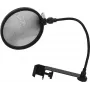 Filtro pop para microfone Omnitronic 6000624N preto — proteção para redução de plosivas