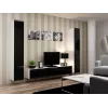 Armário fechado Cama VIGO '180' 180/40/30 branco/preto brilhante