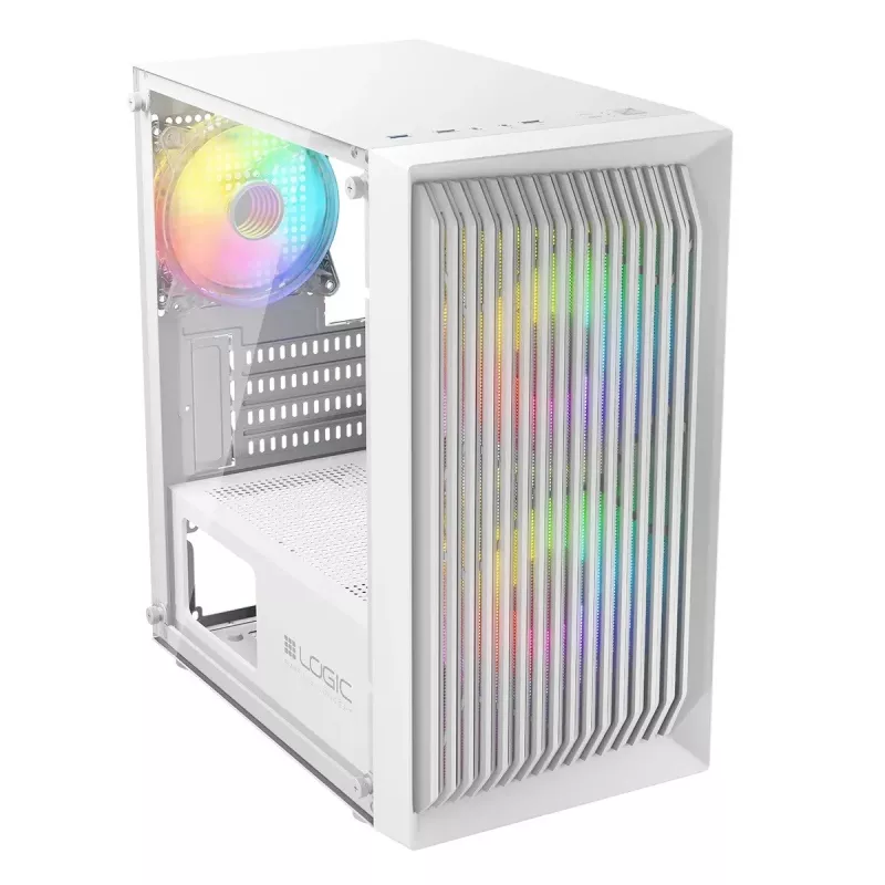 Caixa LOGIC ATOS ARGB Mini USB 3.0 branco