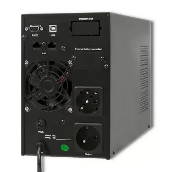 UPS Qoltec 53042 (fonte de alimentação ininterrupta) dupla conversão (online) 1 kVA 800 W 2 tomadas AC