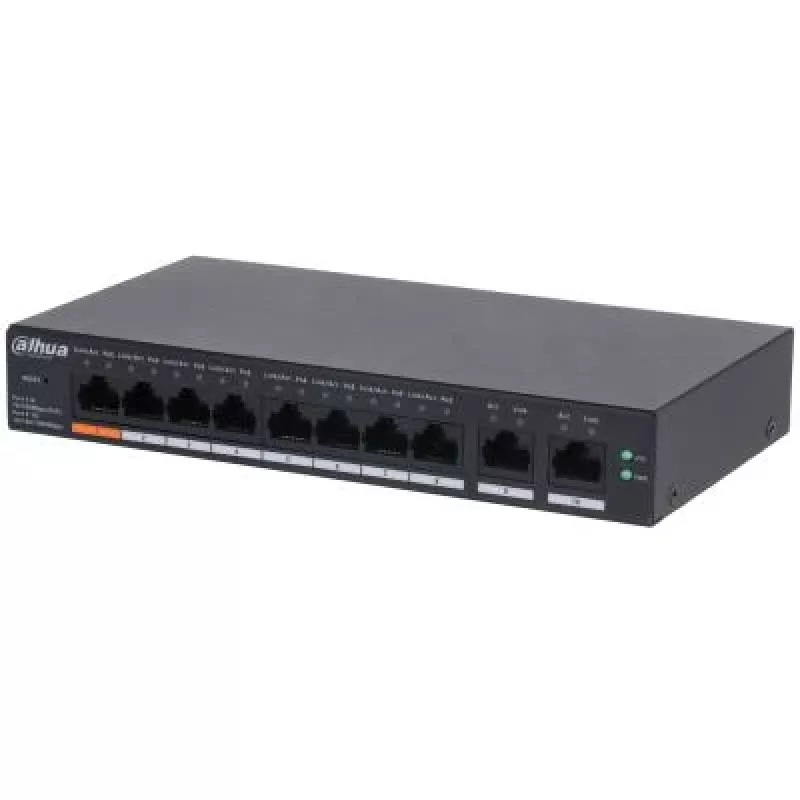 Switch de rede Dahua Technology DH-CS4010-8ET-60 Gerido L2 Fast Ethernet (10/100) Power over Ethernet (PoE) Preto