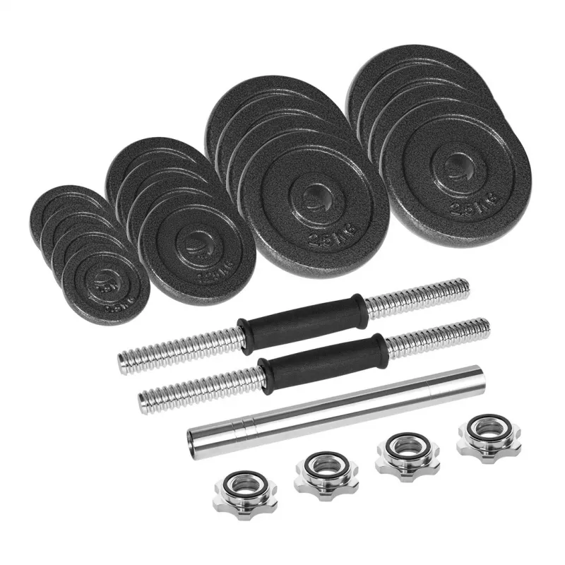 Halteres ajustáveis REBEL ACTIVE em mala 30 kg com barra