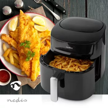 Fritadeira Nedis KAAF170BK Individual 7,2 l Máquina vertical 1800 W Fritadeira de ar quente Preto