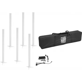Conjunto de tubos LED para festas EUROLITE 20000952 — 6 tubos RGB a pilhas com comando remoto IR