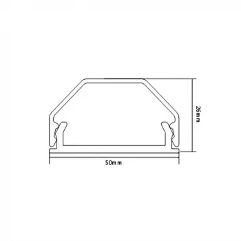ROLINE Cable Cover - Calha para cabos - adequada para montagem na parede, montagem no chão