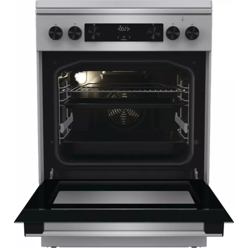 Gorenje GKS6C71XF Fogão independente com forno prateado