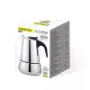 Cafeteira italiana Maestro MR-1660-9, cafeteira de fogão para 6 chávenas, preto