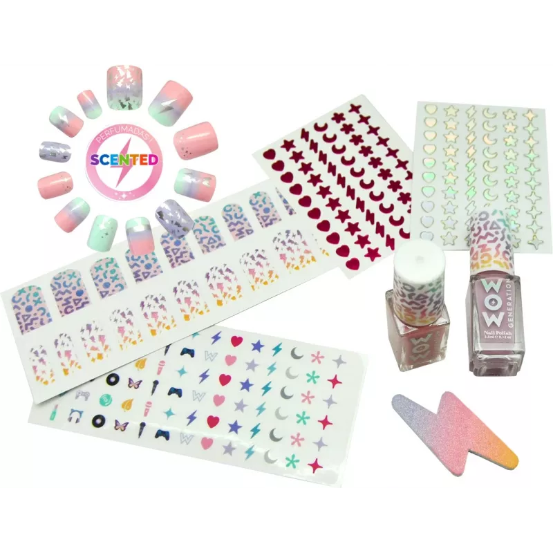 Conjunto de manicure para crianças Euroswan WOW00017 - kit de cuidado de unhas perfumado