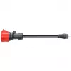 go-e adaptador para Gemini flex 22 kW, CEE vermelho trifásico 32A > tomada doméstica (preto, 30 cm)