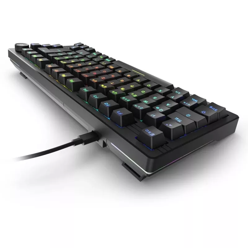 Teclado Sharkoon SGK25 Home USB QWERTZ alemão preto 75% RGB LED