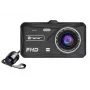 Dashcam TRACER 4TS Dashcam Full HD de canal duplo, câmara principal 2 MP, câmara interior 0,4 MP, ângulo 140°/60°, ecrã IPS 4 polegadas, bateria 150 mAh, caixa de alumínio, assistente de estacionamento