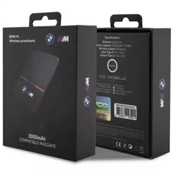 Powerbank BMW portátil indutivo BMPBMS3K22PGVK5W 3000mAh