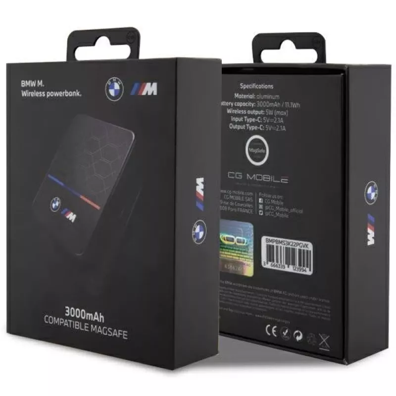 Powerbank BMW portátil indutivo BMPBMS3K22PGVK5W 3000mAh