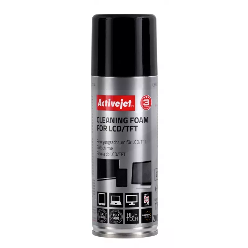 Espuma de limpeza para ecrã LCD/TFT Activejet AOC-104, 200 ml