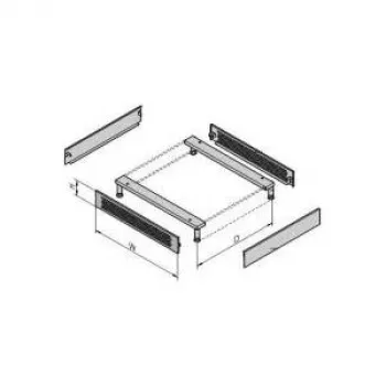 Tomada VARISTAR ventilada, 600 mm de largura, RAL7021 (26.10.0548)