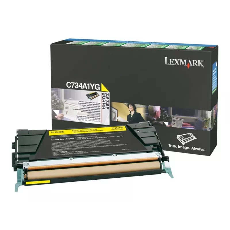 Lexmark - tinteiro - 1 x amarelo - 6000 páginas - LRP / LCCP (C734A1YG)