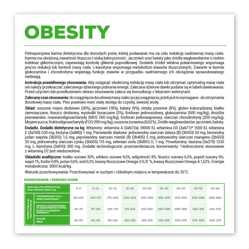 VETEXPERT Veterinary Diet Obesity Dog ração seca para cães, 2 kg