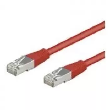 Wentronic Goobay Cabo de rede CAT 5e, SF/UTP, vermelho, 0,25 m - mistura de cobre CCA (95210)