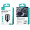Carregador de automóvel usams C38 30W — 1x USB-A + 1x USB-C carregamento rápido