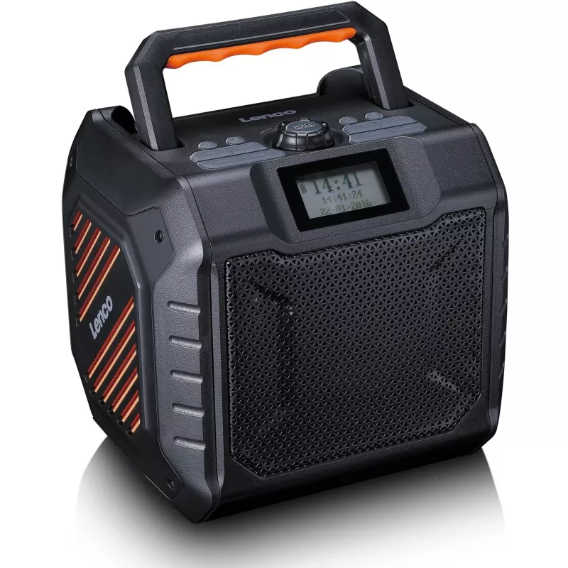 Rádio digital portátil Lenco ODR-160GY cinzento FM/AM com sintonizador digital e design compacto