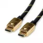 Cabo DisplayPort ROLINE 11.04.5920 1 m preto - dourado (11.04.5920)