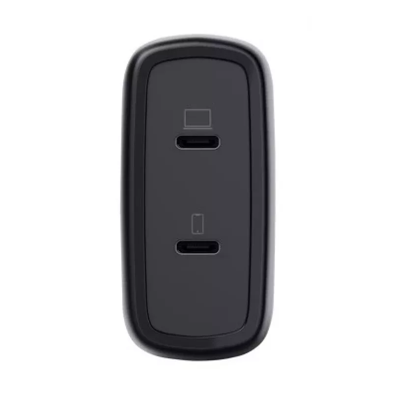 Carregador Trust Maxo 65W 2 portas USB-C carregador GaN carregamento rápido preto
