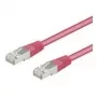 Wentronic Goobay cabo de rede CAT 5e, SF/UTP, magenta, 3 m - mistura de cobre CCA (93416)