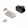 Fichas modulares RJ45 DeLOCK Cat.8.1 conjunto de 25 unid. com alívio de tração